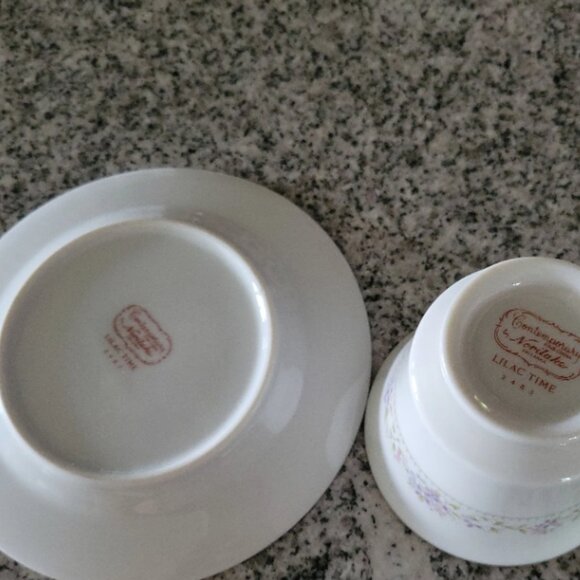 Footed Cup & Saucer Set Lilac Time by NORITAKE - Picture 5 of 5